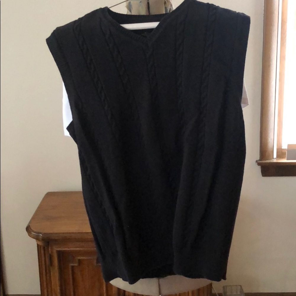 Glen royal black sweater vest med